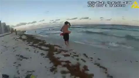 Watch Fla Deputy Who Trained As A Lifeguard Saves Swimmer From Rip