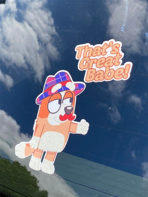 Thats Great Babe Bingo Bluey Car Stickers Etsy