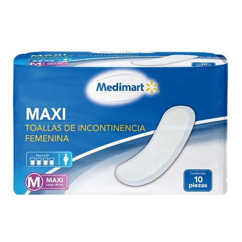 Toallas De Incontinencia Medimart Femenina Maxi Pzas Walmart