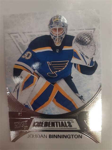 2021 22 Upper Deck Credentials Jordan Binnington Keitaan Verkkokauppa