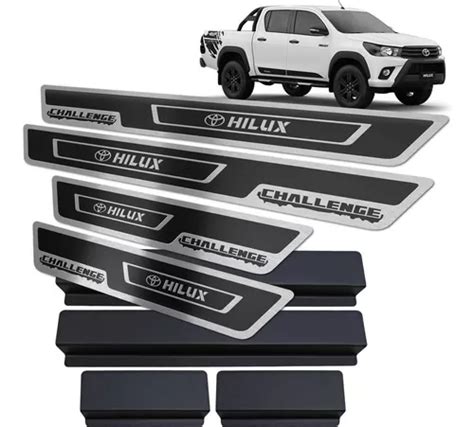 Soleira Hilux Challenge 16 Aço Inox Alto Relevo MercadoLivre