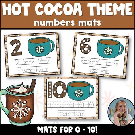 Hot Cocoa Ten Frame Mats Number Sense Counting Tracing Center