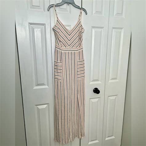 Monteau Dresses Nwt Monteau Linen Striped Maxi Dress Poshmark