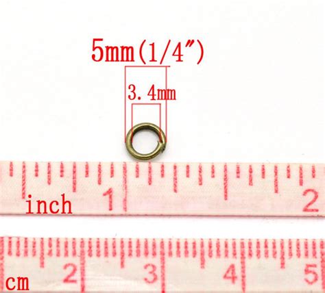 100 Pcs Antique Bronze Open Jump Rings 5mm 19 Gauge 0 9mm Etsy