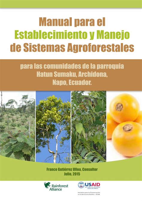 Pdf Manual Para El Establecimiento Y Manejo De Sistemas Manual