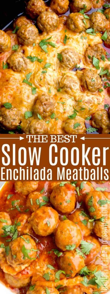 Slow Cooker Enchilada Meatballs Slow Cooker Enchiladas Meatballs