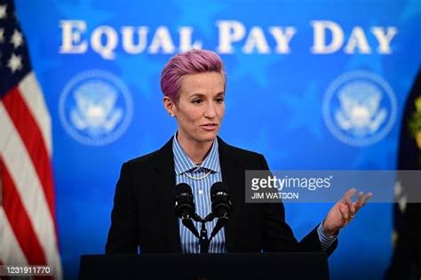 Us Soccer Player Megan Rapinoe Speaks During An Equal Pay Day Event