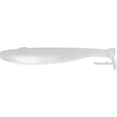 Leurre Souple Gan Craft Bariki Shad 4 8 17G PEARL WHITE Leurres