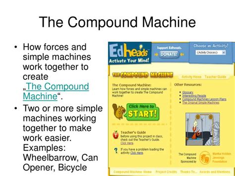 Ppt How Simple Machines Create The Compound Machine Powerpoint