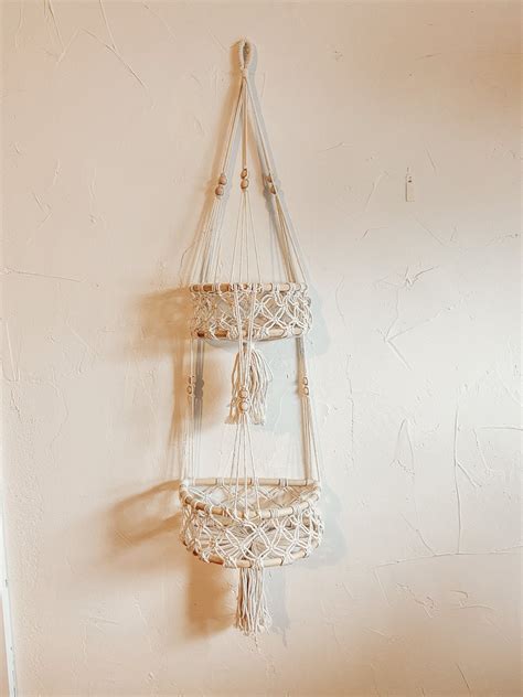 Macrame Hanging Wall Basket — Village Thrive