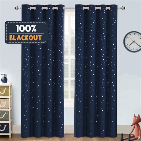 Blackout Star Curtains 100% Blackout Simple Bedroom Home Decoration ...