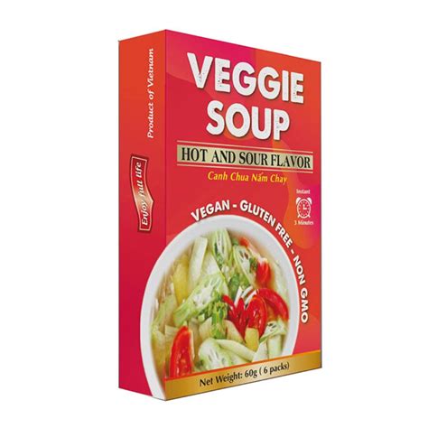 Hot Sour Flavor Instant Veggie Soup LamekongFoods