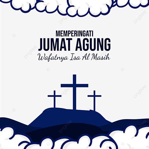 Good Friday Vector Design Images Lettering Text Greetings Indonesian