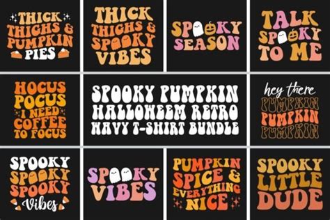 Spooky Pumpkin Halloween Retro Bundle Bundle Creative Fabrica