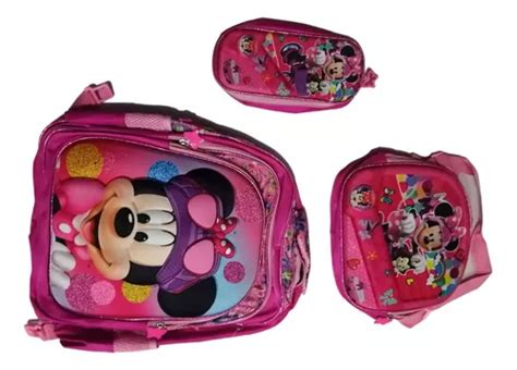 Mochila Combo Escolar Con Dise O De Minni Mouse Para Ni A Meses Sin