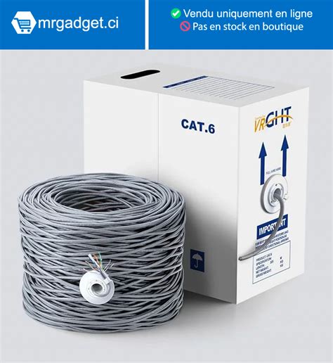 Câble de Réseau Ethernet 305m Câble d installation CAT6 CCA UTP