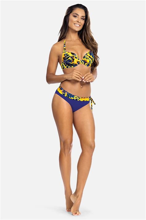 Góra od bikini usztywniana z push upem Biustonosz kąpielowy wiązany na szyi FG11 803 Sklep Feba
