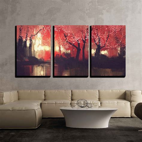 Wall Piece Canvas Wall Art Night Scene Of Autumn Forest Fantasy