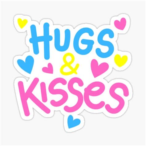 Hugs And Kisses Sticker For Sale By Fawn One Redbubble