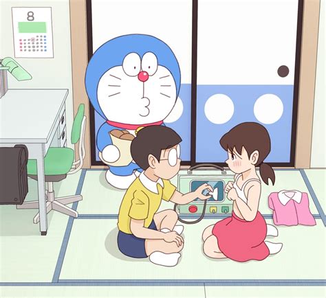 nobi nobita and minamoto shizuka (doraemon) drawn by kiyo_(kyokyo1220 ...