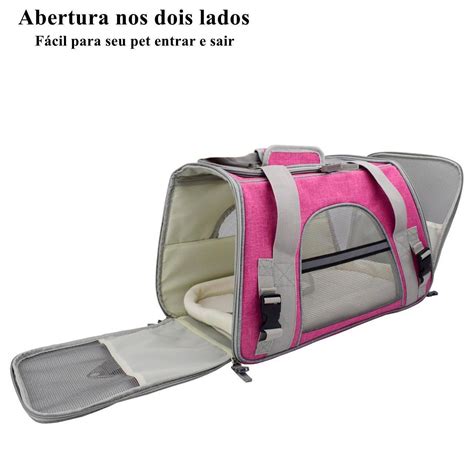 Bolsa De Transporte Pet Avião Para Cães E Gatos Luxo Ninabag Bolsa