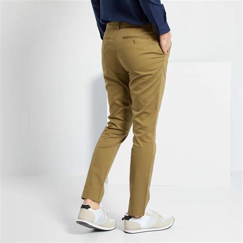 Pantalon Chino Slim Homme Brun Kiabi 5 40