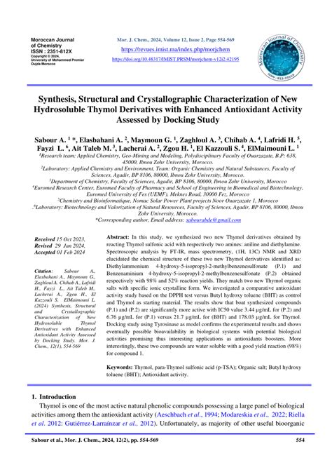 Pdf Synthesis Structural And Crystallographic Characterization Of