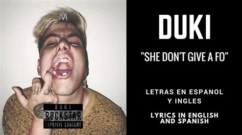 Duki She Don T Give A Fo Spanish And English Lyrics YouTube