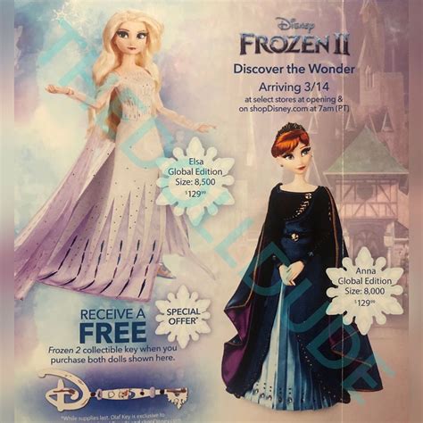 Disney Frozen 2 Limited edition dolls Elsa Snow Queen in white dress and Anna Queen of Arendelle ...