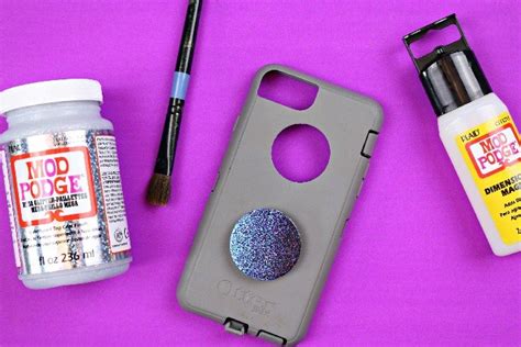 Galaxy Pop Socket With Mod Podge Mad In Crafts