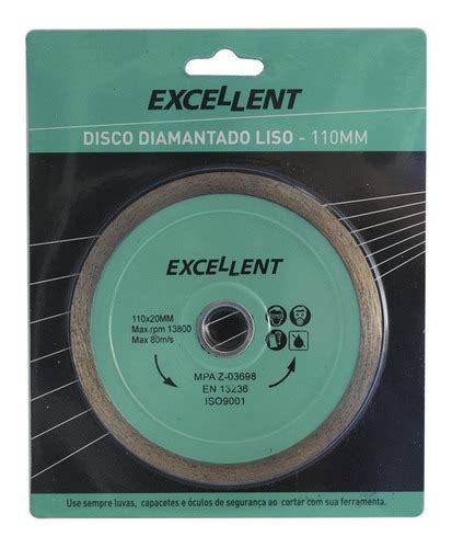 Kit 2 Discos Diamantado 110mm Liso P Cerâmica Porcelanato