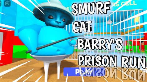 ROBLOX NEW SMURF CAT BARRY S PRISON RUN SPEEDRUN OBBY Roblox Obby