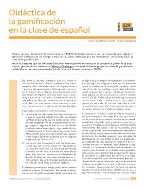 Fillable Online Didctica De La Gamificacin En La Clase De Espaol