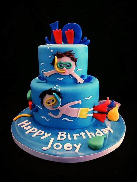 Pool Party Cake - Decorated Cake by BellaCakes & - CakesDecor