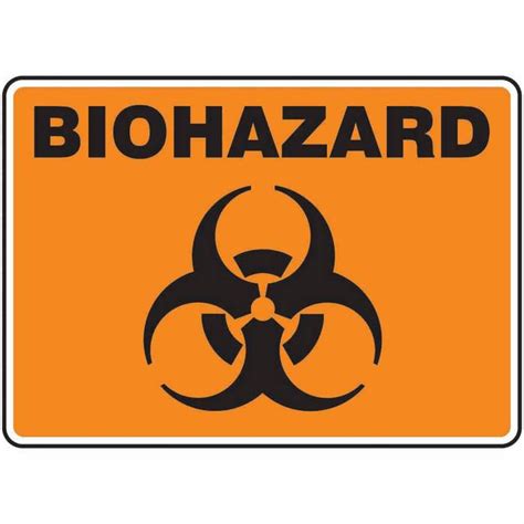 Safety Sign Biohazard 7 X 10 Aluminum From Cole Parmer