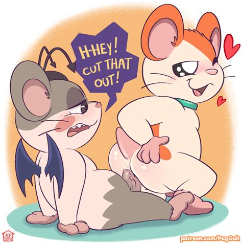 Rule 34 Anal Anus Ass Blush Collar Cricetid Dialogue Duo English Text Hamster Hamtaro Hamtaro