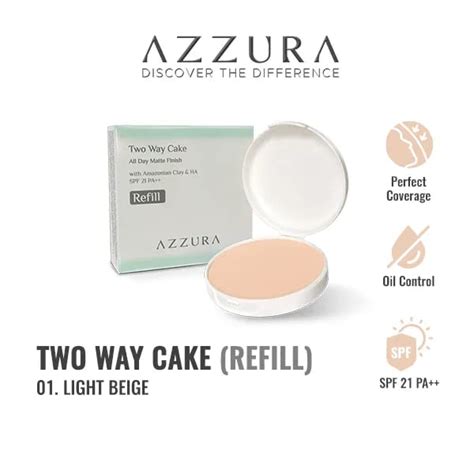 Jual AZZURA Two Way Cake All Day Matte Finish REFILL Shopee Indonesia