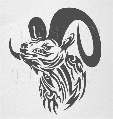 Aries svg zodiac sign tribal tattoo design logo team sport | Etsy