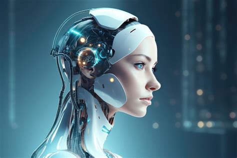 Tecnolog As Del Futuro Robot Humanoide Femenino O Cyborg Con