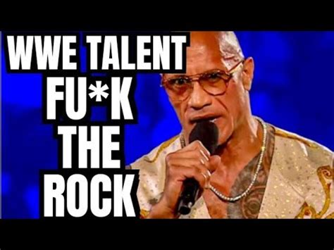 WWE TALENT F CK THE ROCK MAJOR BACKSTAGE HEAT YouTube