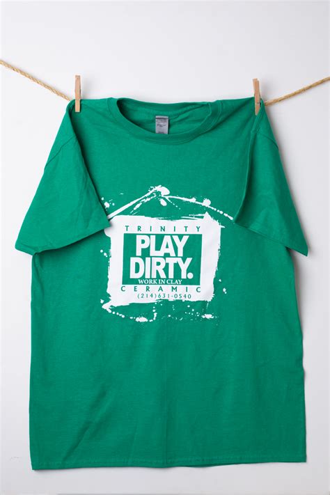 Kelly Green White Logo Play Dirty T-Shirt – Trinity Ceramic