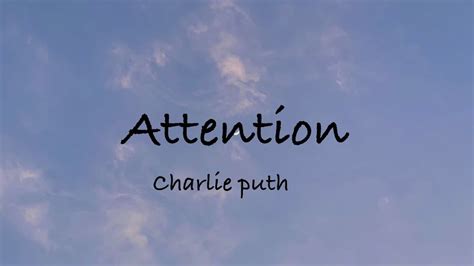 Attention Charlie Puth Youtube