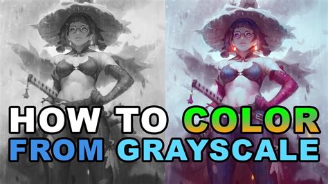 How to color from grayscale step by step by Bmsolari - YouTube