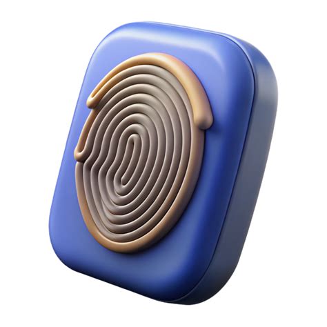 dramatic traditional Fingerprint Scanner Side View Isolated authentic