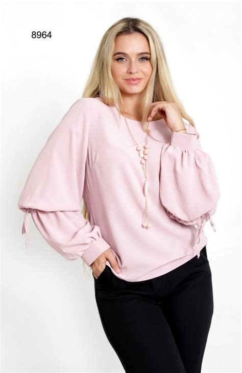 Блузы классические с объемными рукавами оптом. Турецкая фабрика ESAY ...