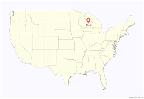 Map of Gillett city, Wisconsin - Thong Thai Real