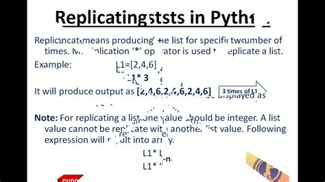 Python Class 11 List Operation Joining And Replicating Lists In Python