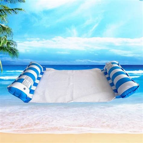 Hamac Flottant Pour Piscine A Blue White Lit Balan Oire Gonflable