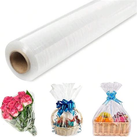 Cellophane Wrap For Gift Ft Clear Cellophane Wrap Roll