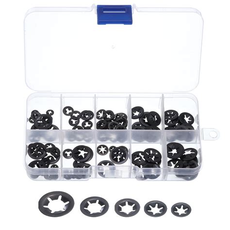 Uxcell 150 Pcs Internal Tooth Washers Set 5 Sizes M2 M2 5 M3 M4 M5